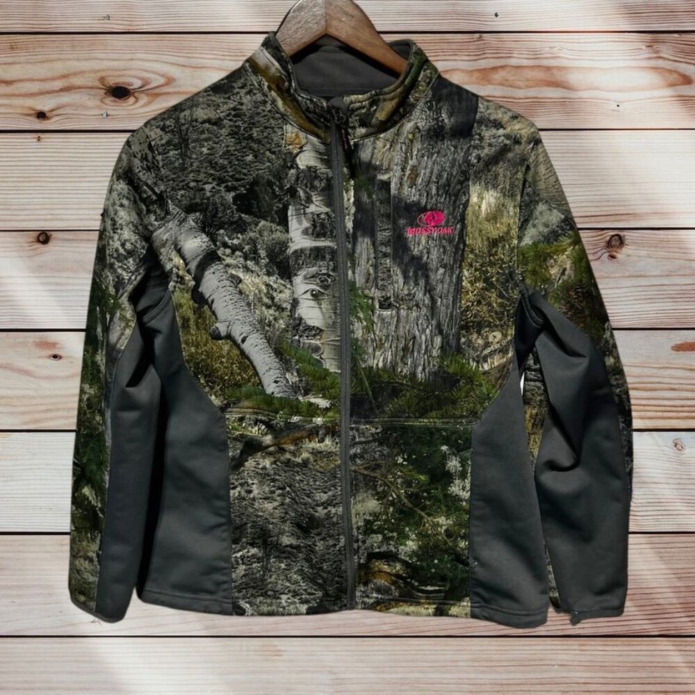 Mossy Oak Softshell Camo Full Zip Size Medium